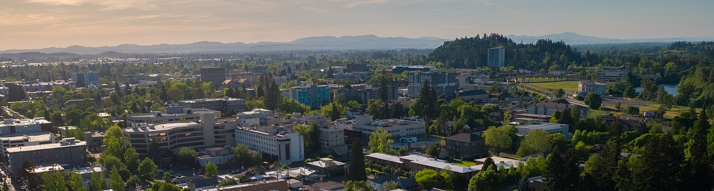 aerial uo campus in spring