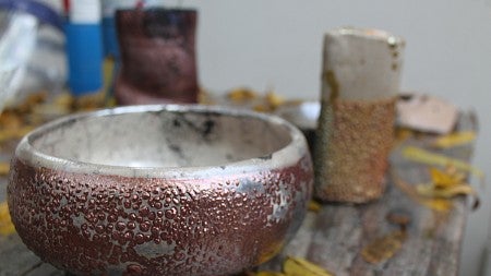 Photo of a work sample from the Raku First-Year Seminar.