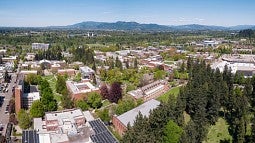 aerial of campus