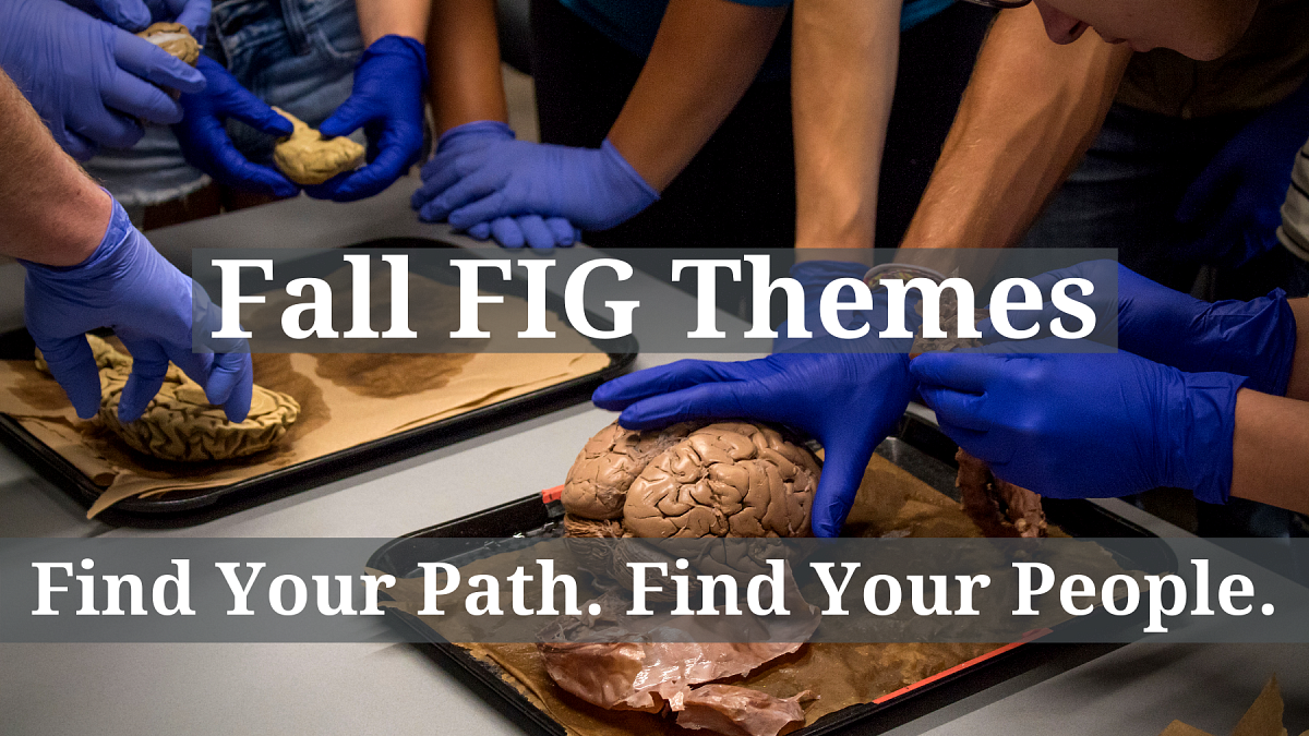 Fall FIG Themes: Find Your Path. Find Your People. 