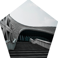 building with curvy roof