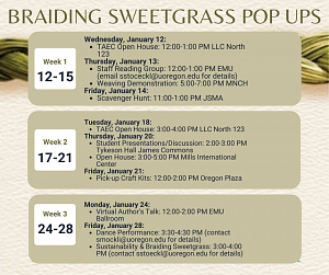 Braiding Sweetgrass Pop Up Calendar