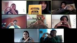 Students over Zoom